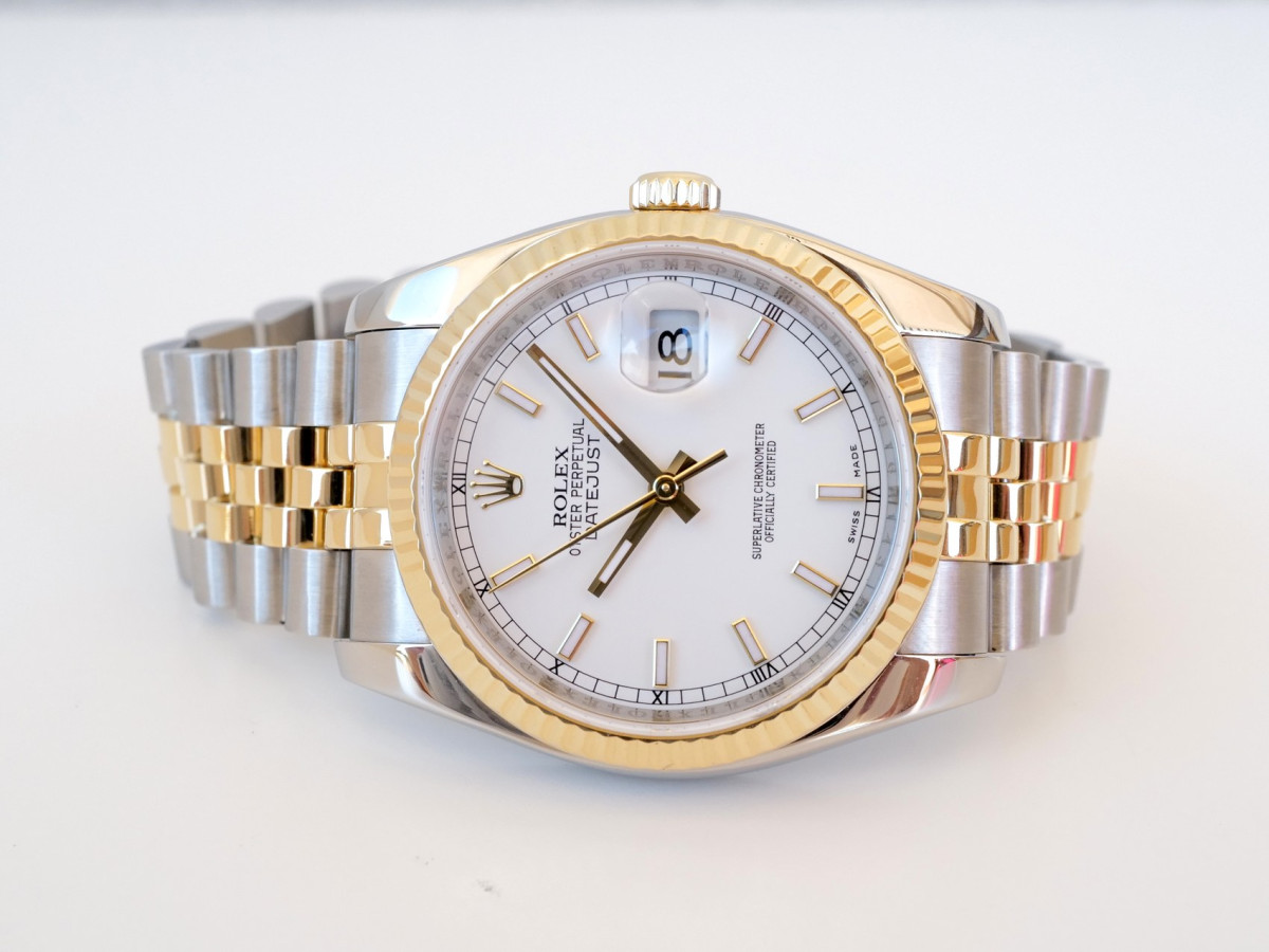 Часы Rolex Datejust 36 Jubilee Steel 18K Yellow Gold White Dial