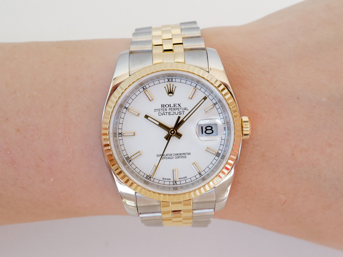 Часы Rolex Datejust 36 Jubilee Steel 18K Yellow Gold White Dial[5]