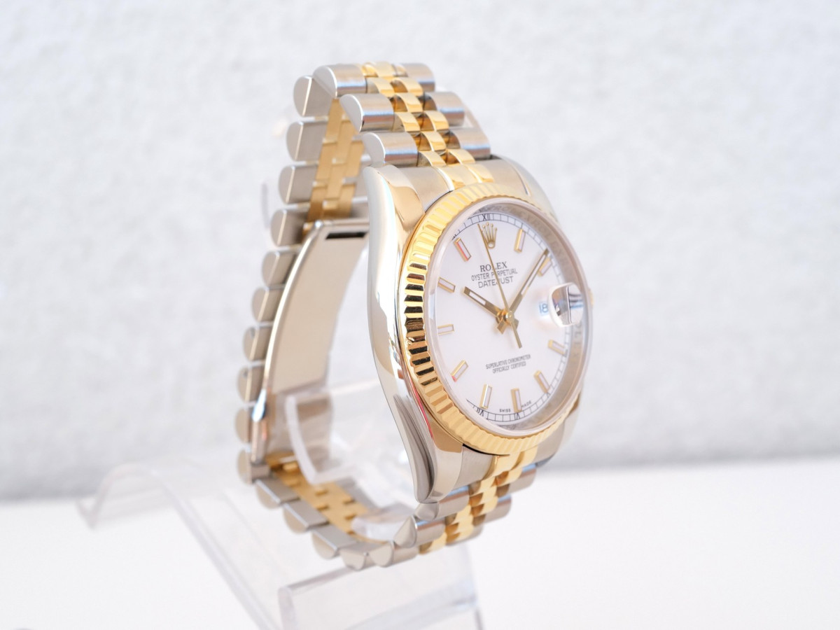 Часы Rolex Datejust 36 Jubilee Steel 18K Yellow Gold White Dial[6]