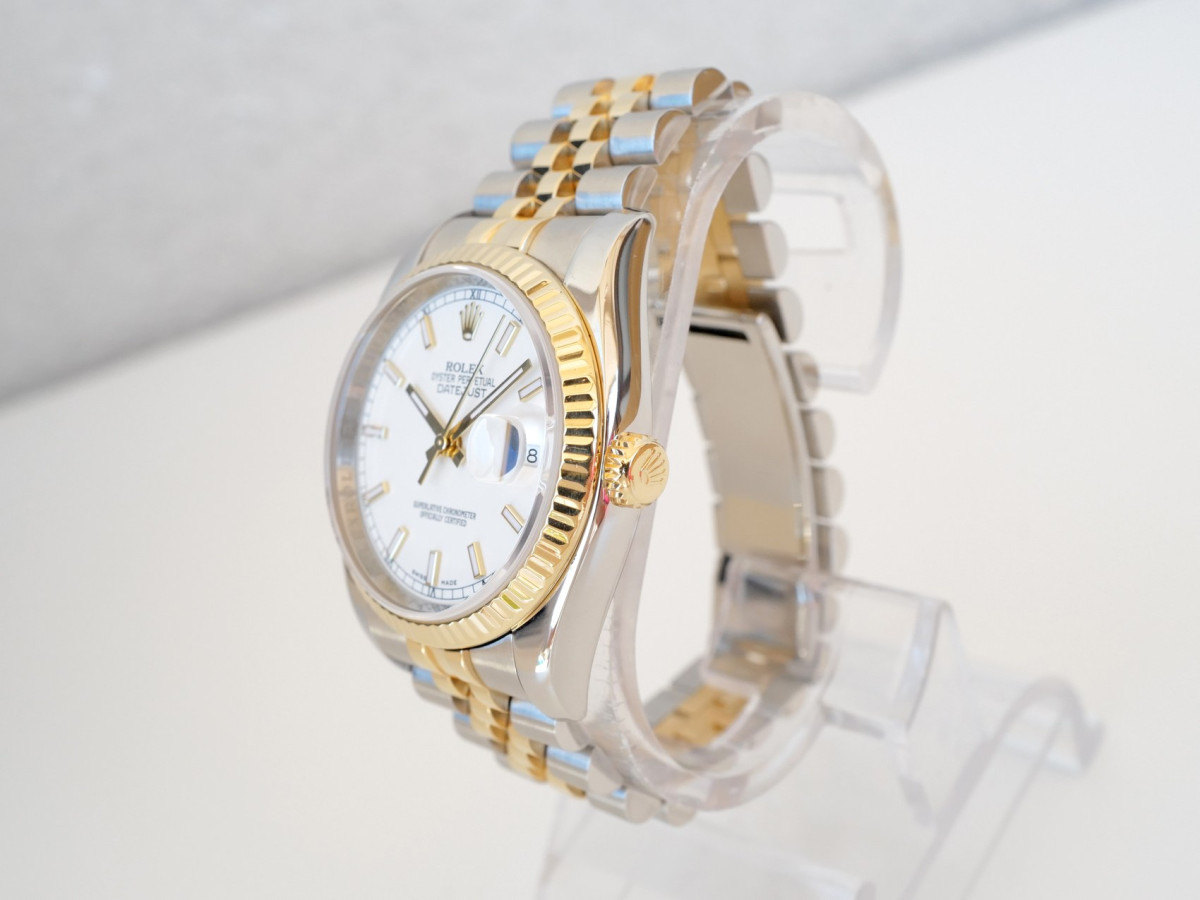Часы Rolex Datejust 36 Jubilee Steel 18K Yellow Gold White Dial[7]