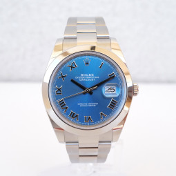 Швейцарские часы Rolex Datejust 41 Blue Roman Dial Oyster Bracelet (2026) NEW