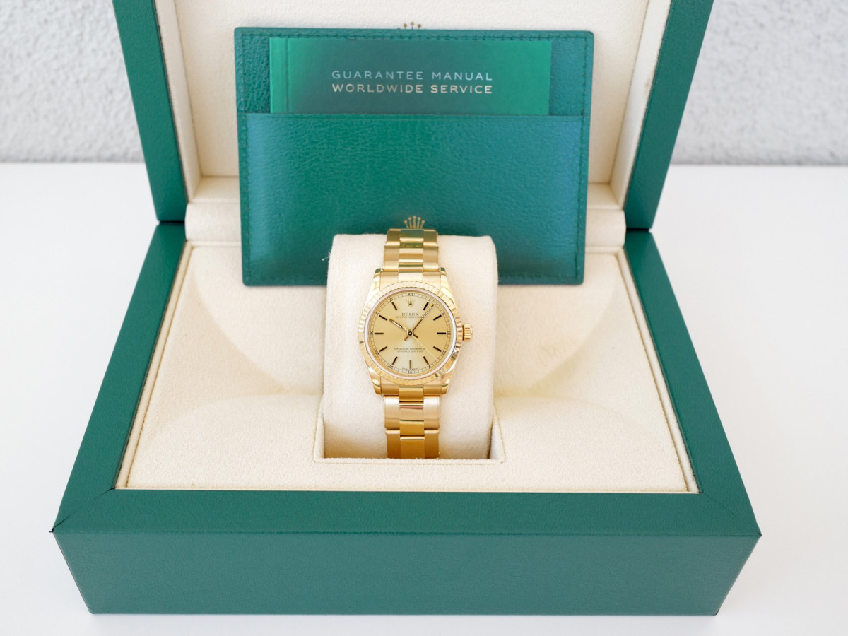 Часы Rolex Oyster Perpetual 31 Champagne Dial 18K Yellow Gold[9]
