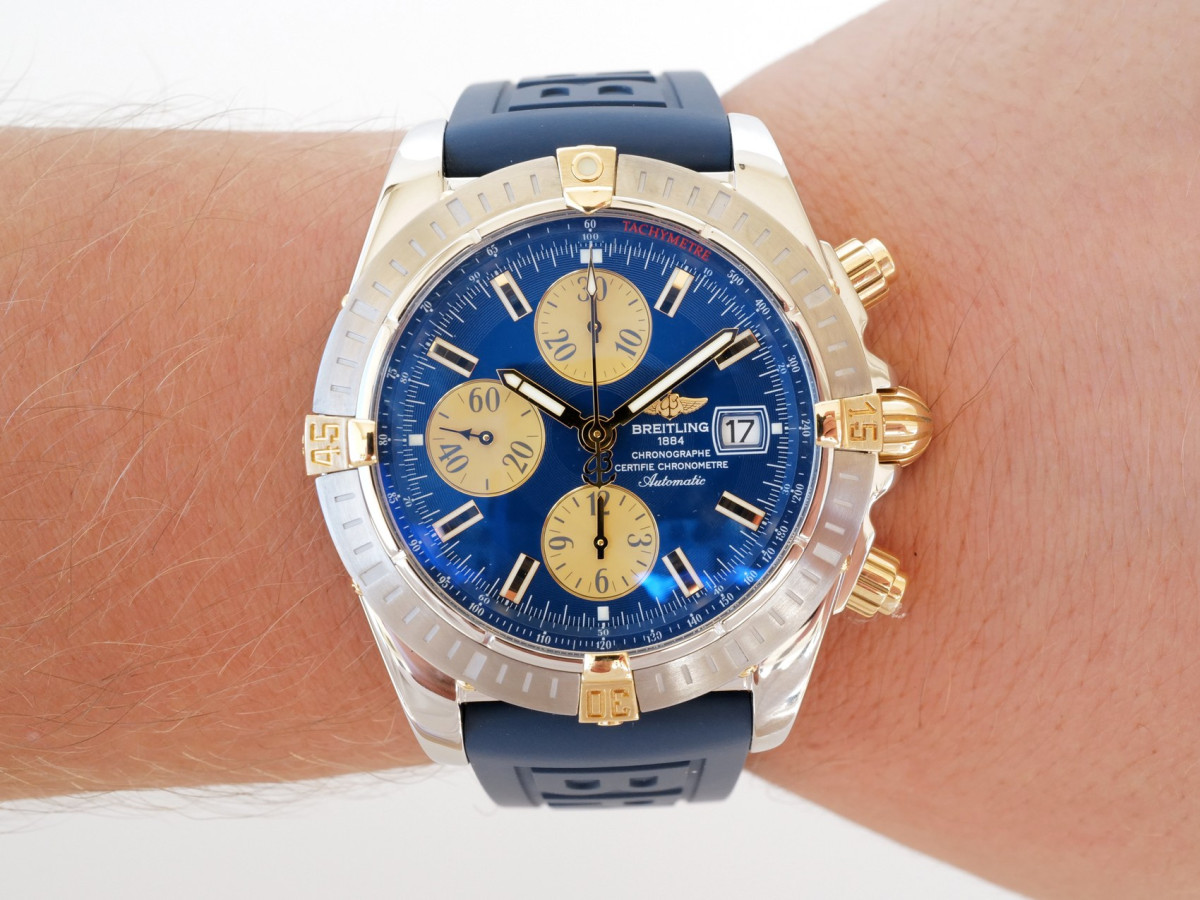 Часы Breitling Chronomat Evolution 44 Steel 18k Yellow Gold[5]