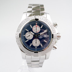 Швейцарские часы Breitling Super Avenger II Chronograph Blue Dial 48mm