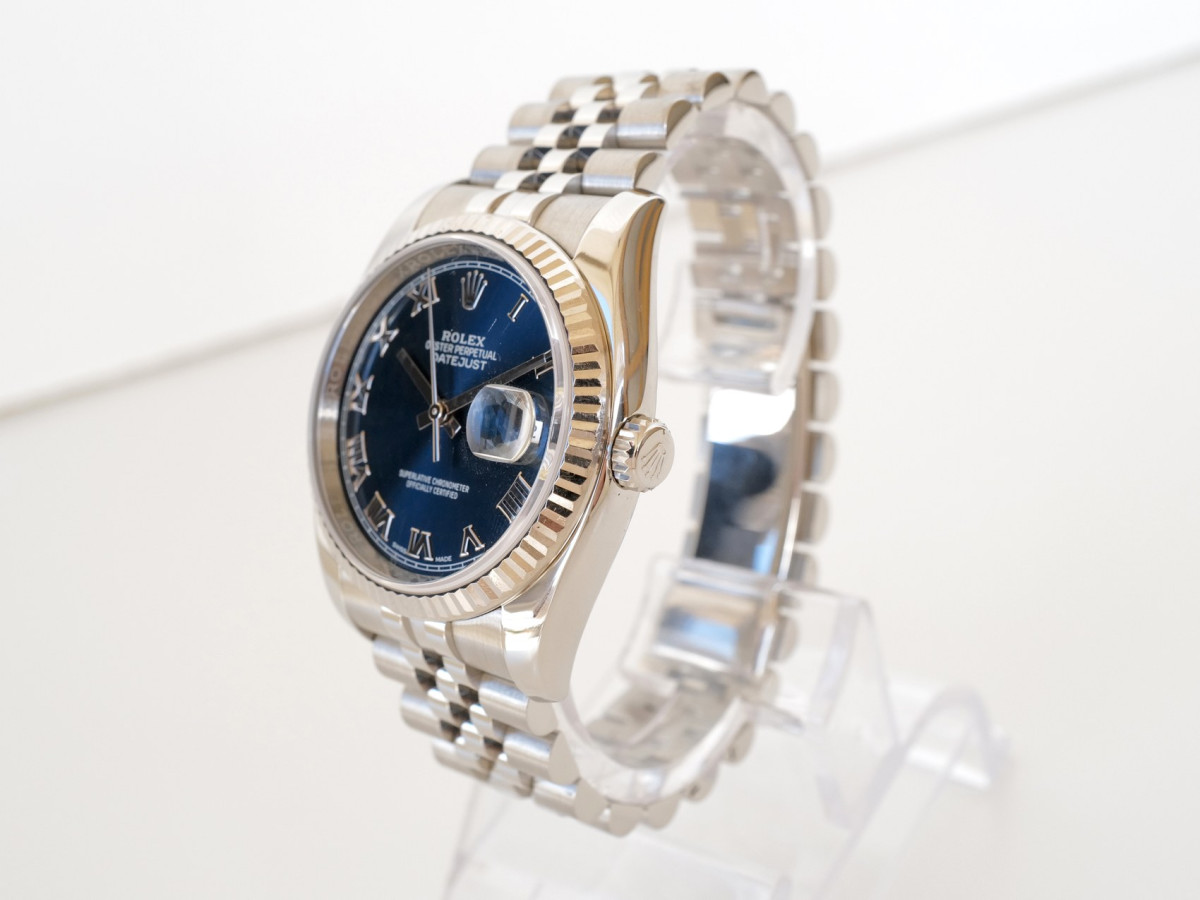 Годинник Rolex Datejust 36mm Jubilee Steel Blue Roman Dial[7]