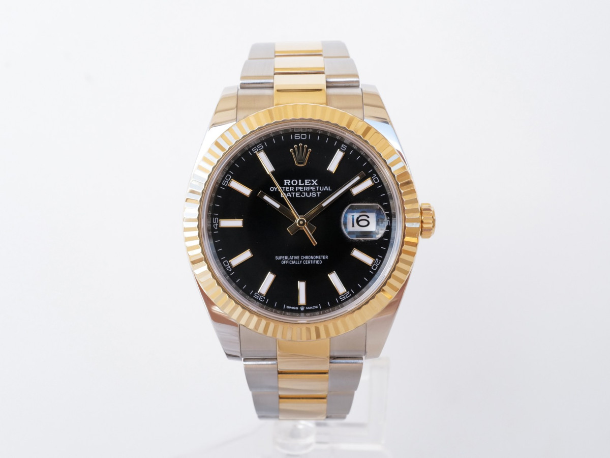 Купити годинник Rolex Datejust 41mm Oyster Steel 18K Yellow Gold Black Dial
