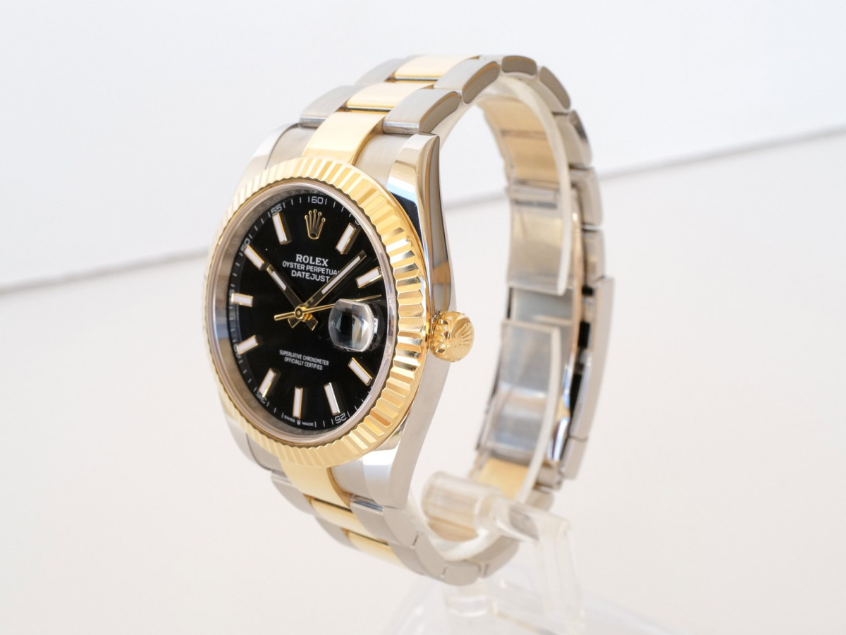 Годинник Rolex Datejust 41mm Oyster Steel 18K Yellow Gold Black Dial[7]