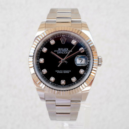 Швейцарський годинник Rolex Datejust 41 mm Oyster Black Diamond Dial