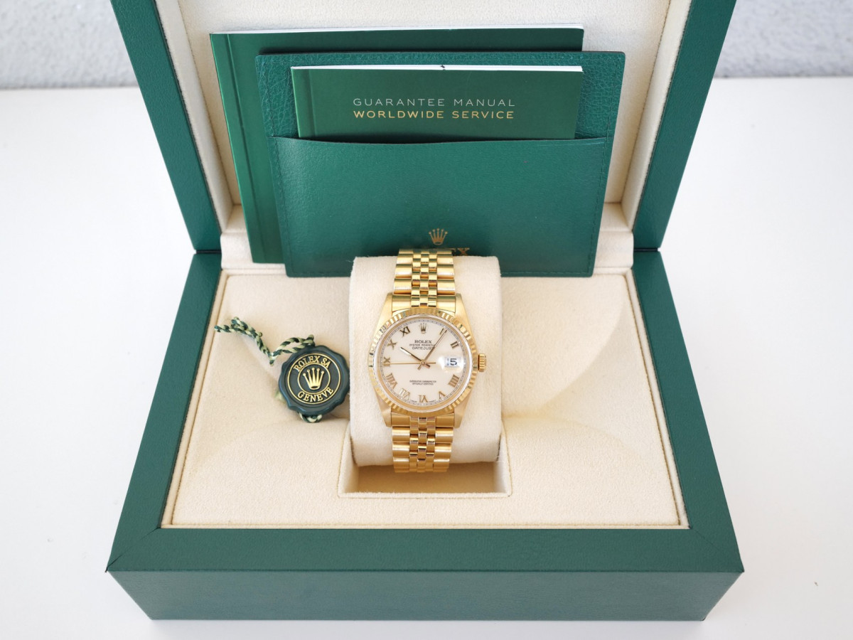 Годинник Rolex Datejust 36 Jubilee 18K Yellow Gold Cream Ivory Roman Dial[9]