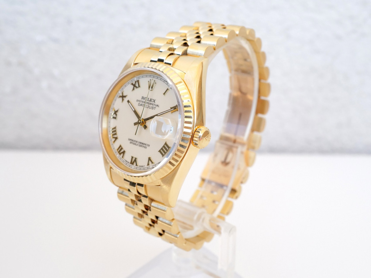 Годинник Rolex Datejust 36 Jubilee 18K Yellow Gold Cream Ivory Roman Dial[7]