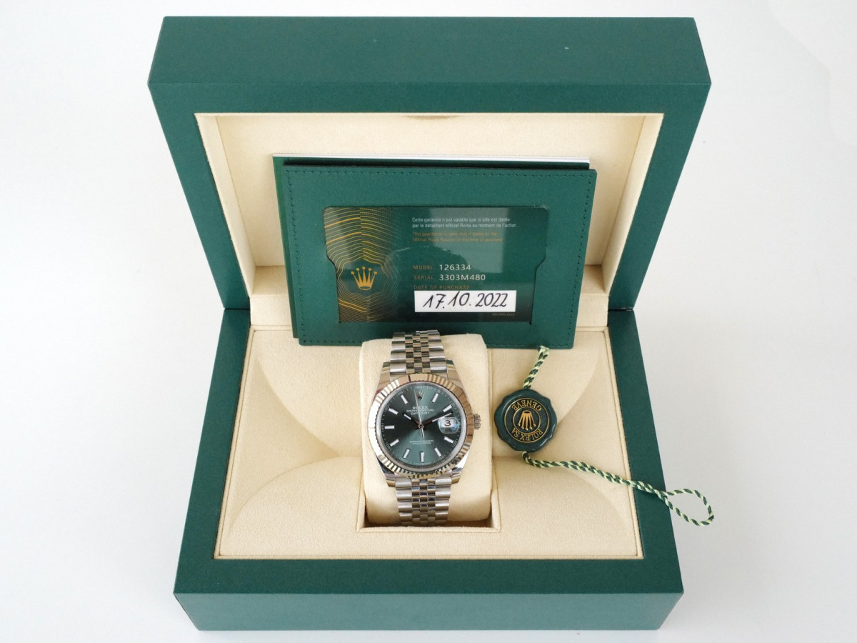 Часы Rolex Datejust 41 mm Mint Green Dial Jubilee (2023)[9]