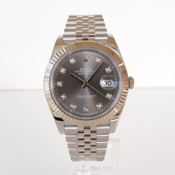 Швейцарський годинник Rolex Datejust 41mm Jubilee Grey Diamond Dial (2024)